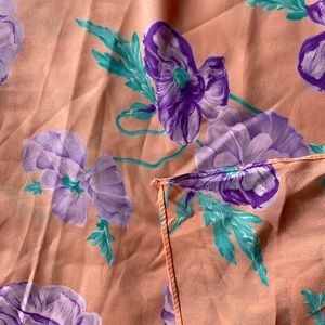 Authentic Polo Ralph Lauren floral silk scarf